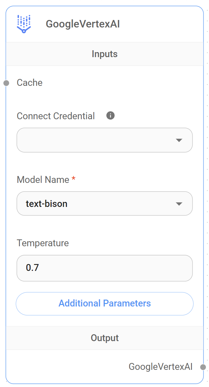 <p>GoogleVertex AI Node</p>
